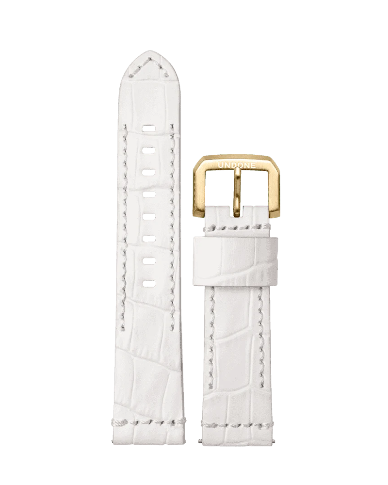 22mm Alligator White